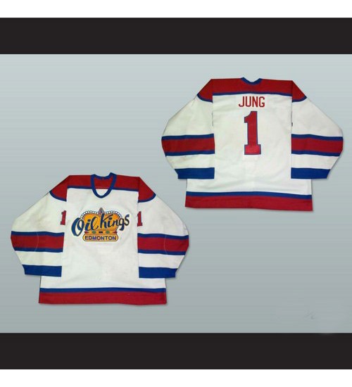 Custom WHL Edmonton Oil Kings Torrie Jung Home Hockey Jersey White